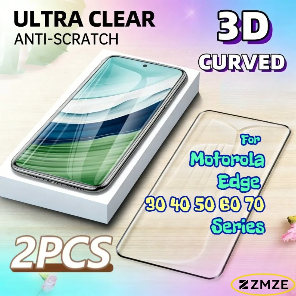 

2Pcs HD Tempered Glass Films For Motorola Edge 40 Neo 70 Fusion + 40 50 60 Pro 30 50 Ultra 60S 30 60 50 Fusion Screen Protectors