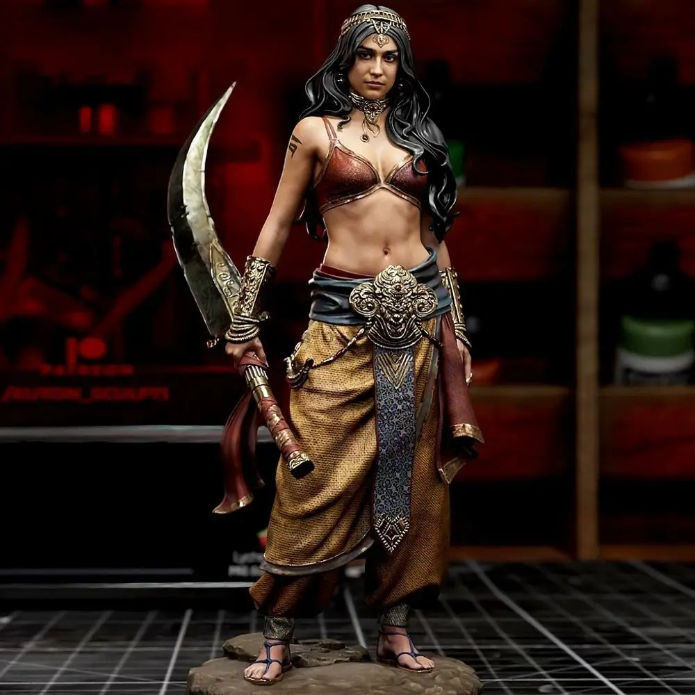 38 مللي متر 50 مللي متر 75 مللي متر ثلاثية الأبعاد نموذج مطبوع من Zahili الفارسي أنثى المبارز مصغرة دهان داي ونماذج التجميع #5