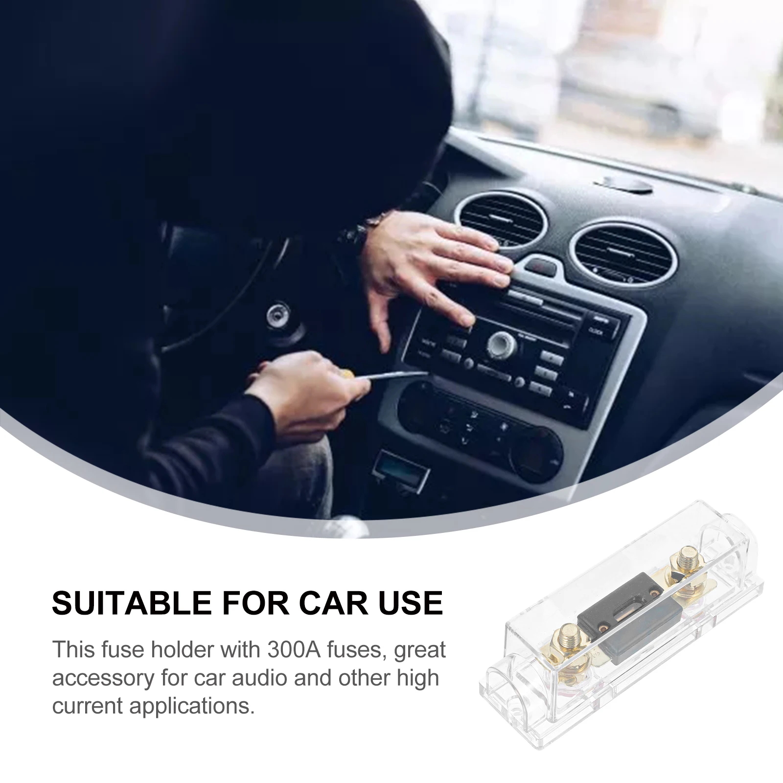 

300A Copper ANL Fuse Holder for Car Audio Video System Durable Multi Use Automotive Distribution Block