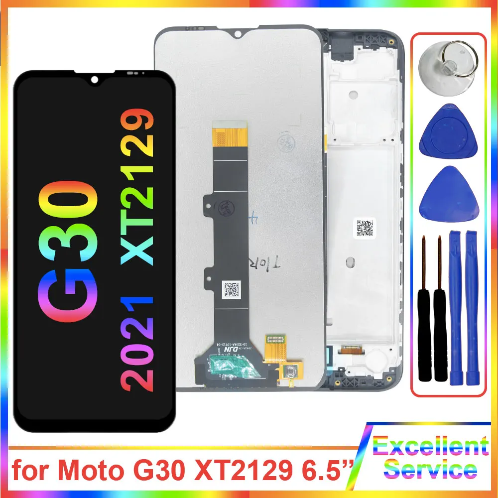 

New LCD for Motorola Moto G30 2021 XT2129-1 LCD Display Touch Screen Assembly Replacement for Moto G30 2021 XT2129 With Frame