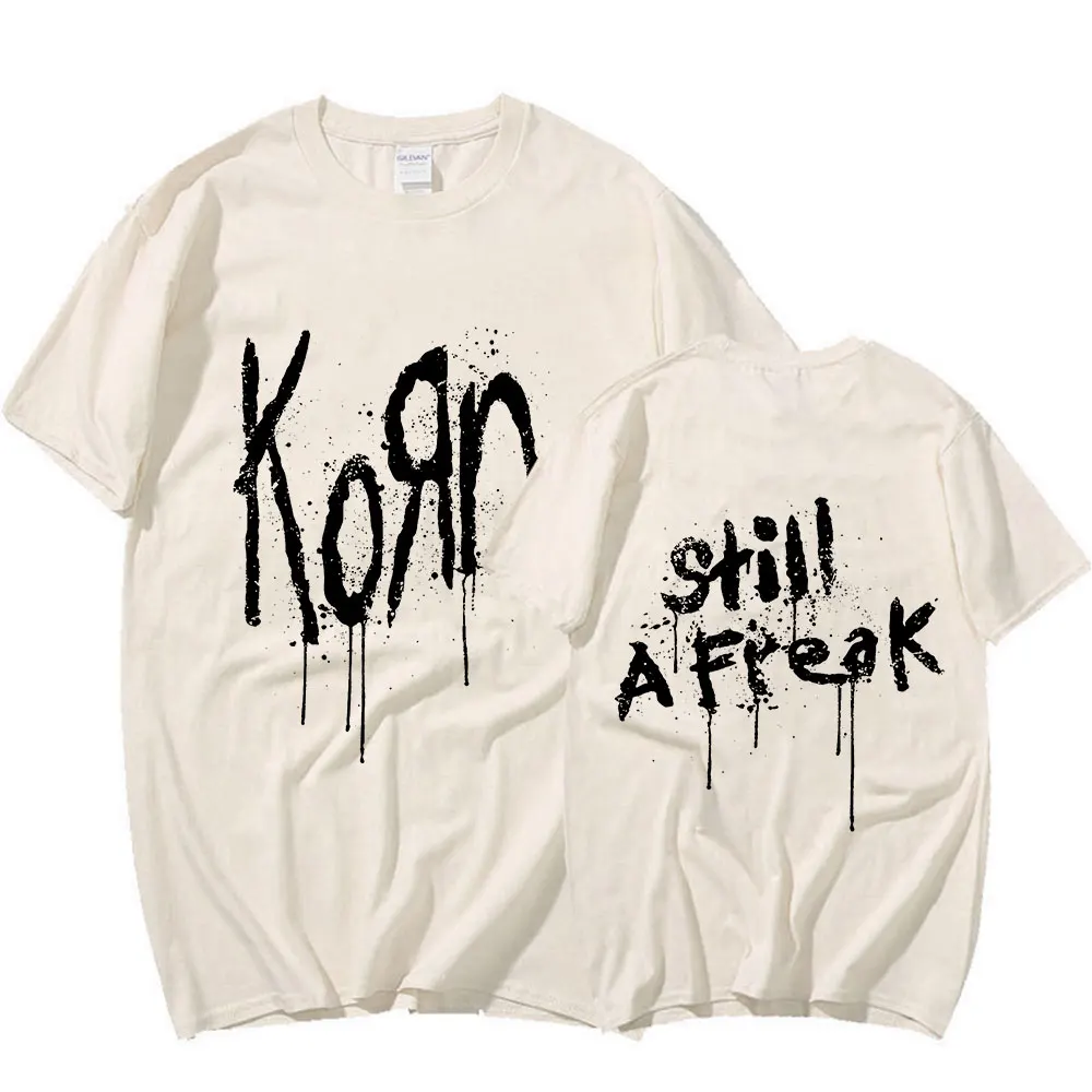 الرجال الصيف البوليستر تي شيرت قمة الموضة تيز الذكور عادية ملابس قصيرة الأكمام كورن الموسيقى الشارع الشهير روك باند للجنسين #5