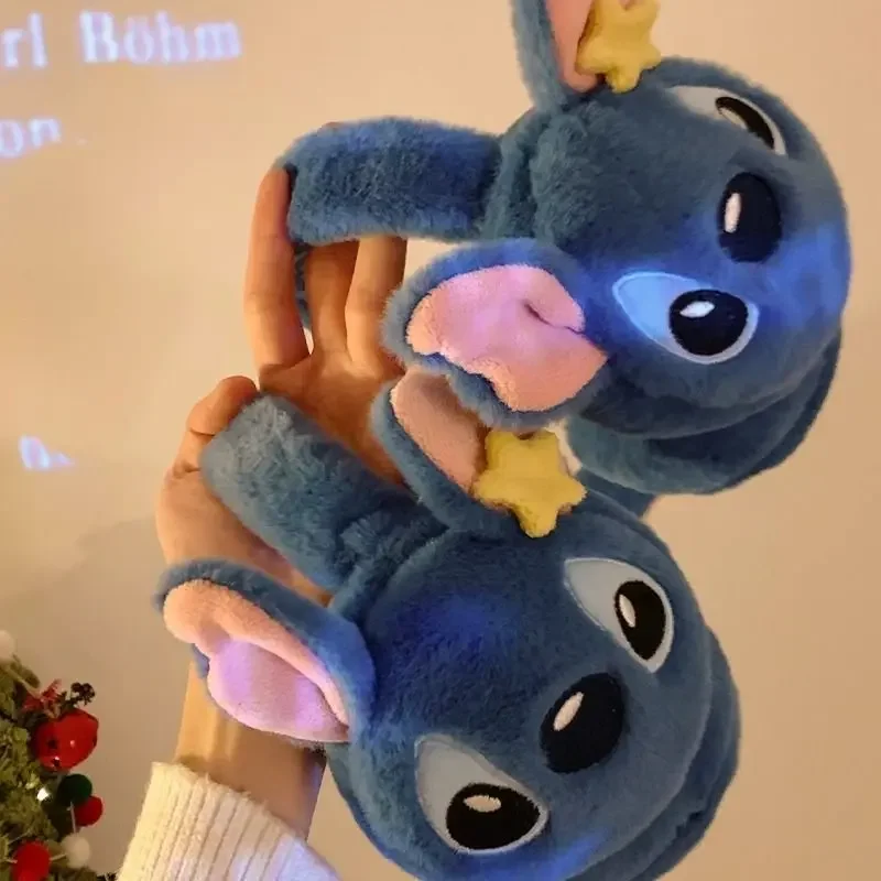 New Disney Cute Stitch Creative Cartoon Pattern Simple Fashionable Outdoor Cycling Antifreeze Soft Comfortable Warm Earmuffs