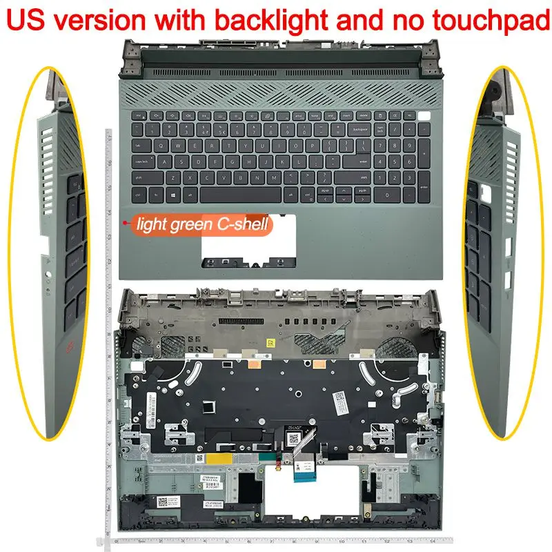 Nowa amerykańska klawiatura RGB z czerwonym podświetleniem do laptopów Dell G15 Ryzen Edition 5530 5515 5520 5510 5511 5521 0R2GPD 0THG34 0DKDXH — zdjęcie produktu 4