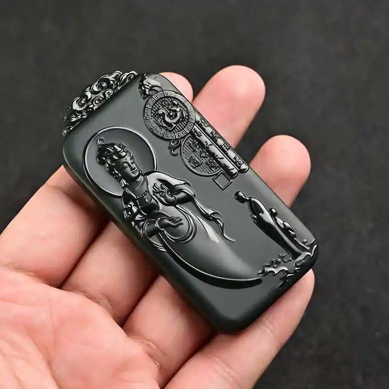 شينجيانغ Hetian اليشم الياقوت زن التنوير قوانيين قلادة اليشم العلامة التجارية الطبيعية الرجال التنوير قوانيين قلادة #2