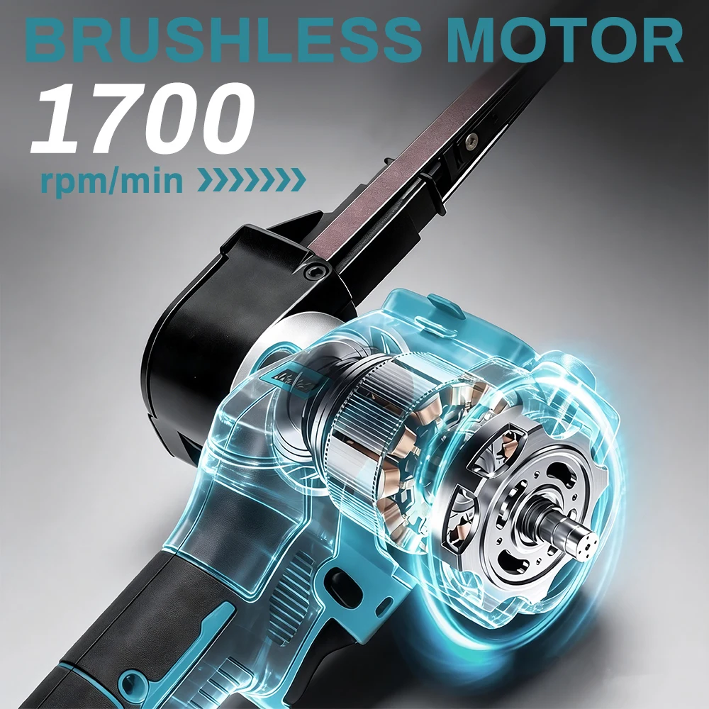 For Makita DBS180Z Handheld Belt Sander, 700W High Power Portable Sanding Machine for Workshop Renovation Projects