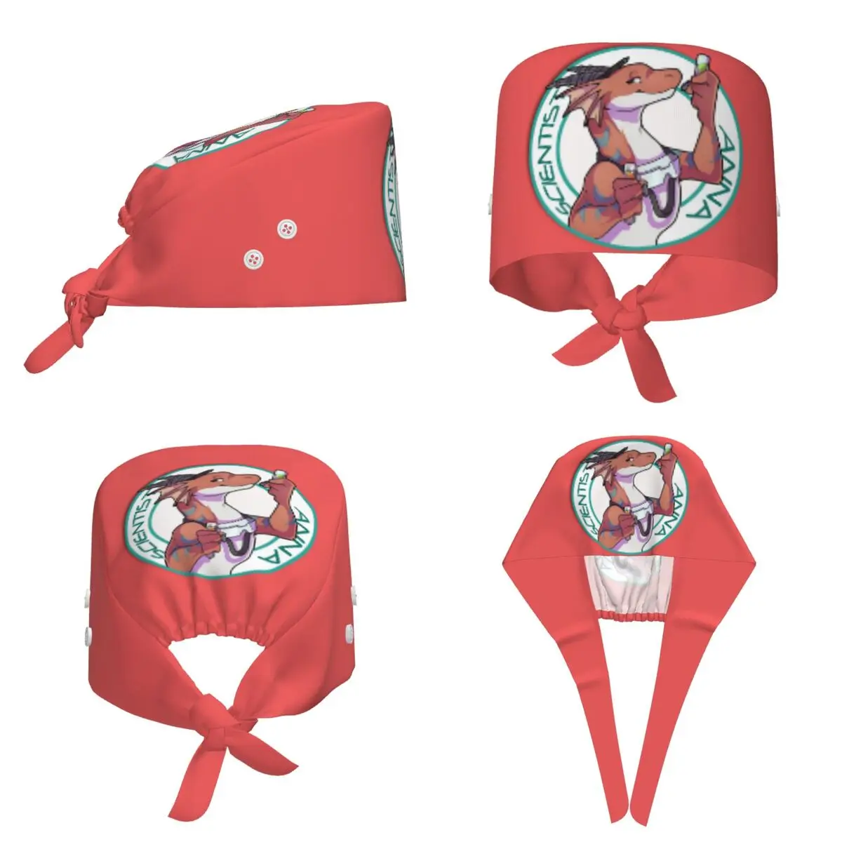 Scientist Anna From Angels With Scaly Wings Scrub Hat Doctor Working Surgical Cap Men Women Adjustable Nursing Caps for Dentist