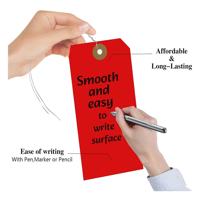 400 ป้ายการจัดส่งเปล่า,4.75X2.35 นิ้วแขวนแท็กเสริมหลุมและลวด,ผลิตภัณฑ์เครื่องประดับเครื่องแต่งกายป้ายBทนทาน