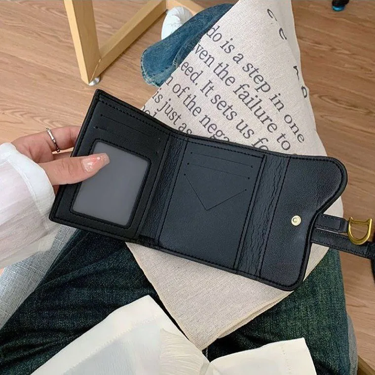 قطعة واحدة من حامل بطاقات بتصميم حرف D بنمط فحص أنيق ومحفظة قصيرة أنيقة للنساء والفتيات #3