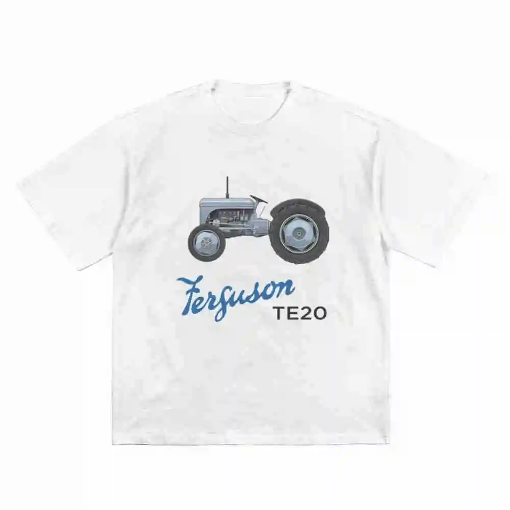 Ferguson TE20 Little Grey Fergie Oldtimer Tractor Short Sleeve Tee 100% Cotton T-Shirt
