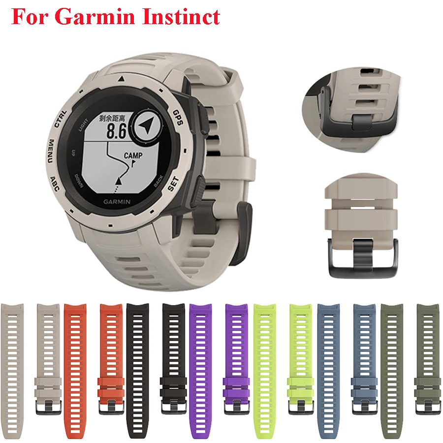 Nice Quick Release Silicone Watchband Strap For Garmin Instinct Replacement Strap Easy Fit Watch Wirstband