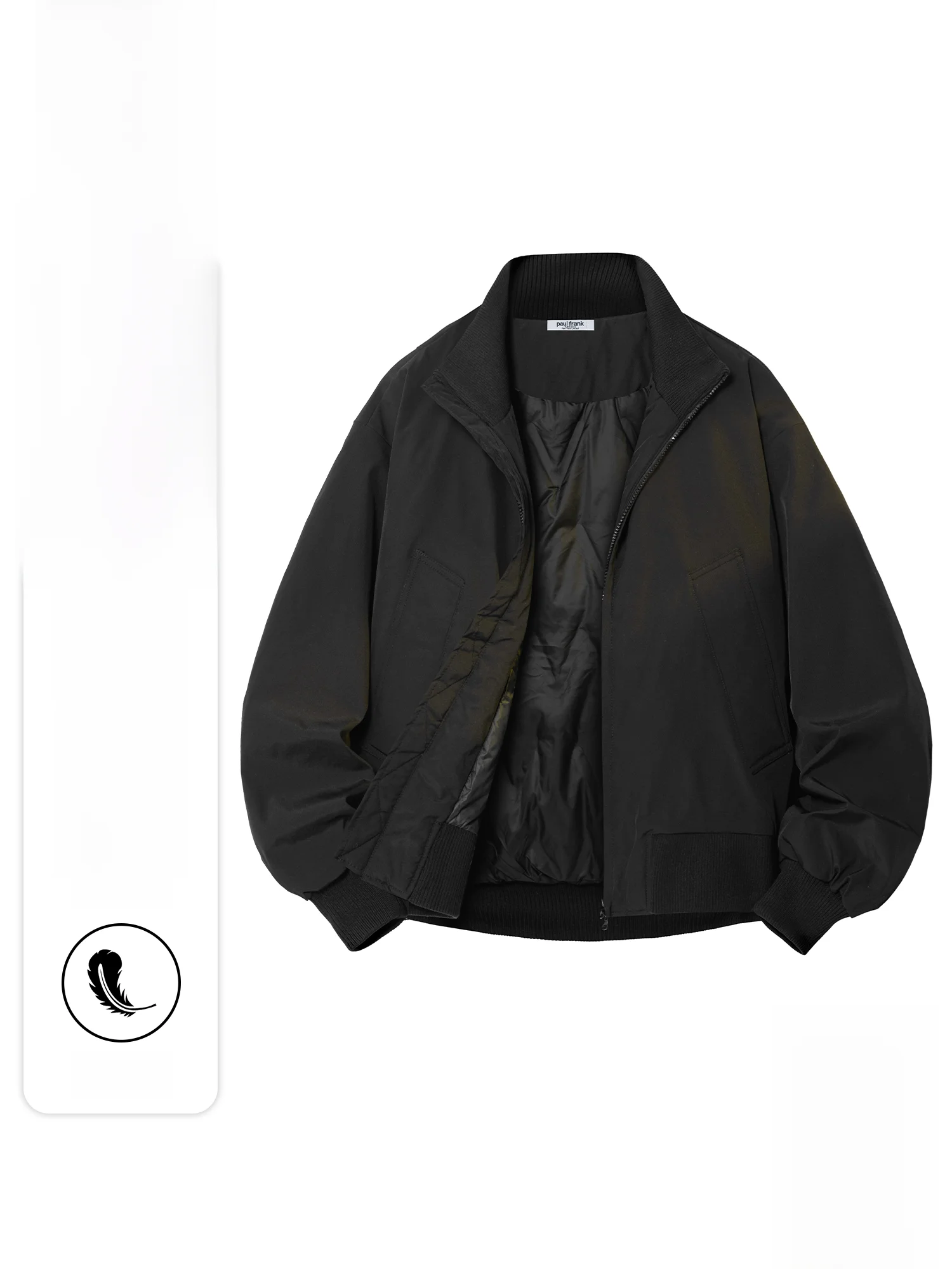 

PaulFrank Warm Casual Loose Men's down Jaet Pure Color Stand Collar Duling Design Winter New Sle Anti-Cold Outerwear