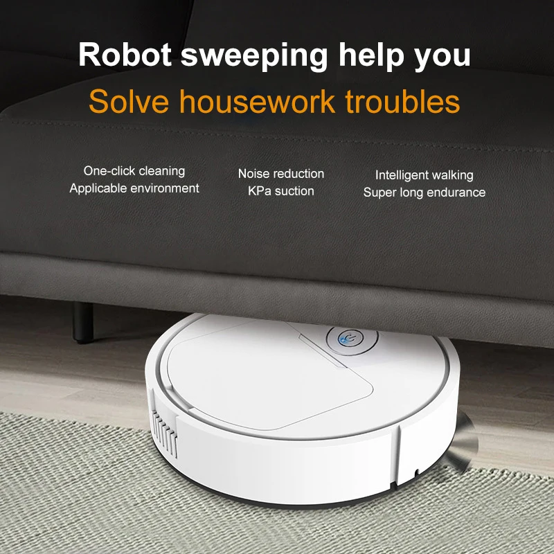 Automatic Robot Vacuum Cleaner Smart Touch Sweeping Dry Wet Cleaning Machine 1000Pa Suction Charging Intelligent Vacuum Cleaner