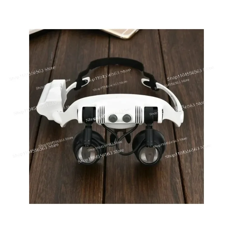 

Бинокулярный увеличитель 10-25X с креплением на голову, светодиодной подсветкой и HD-оптикой для точных ремонтных работ