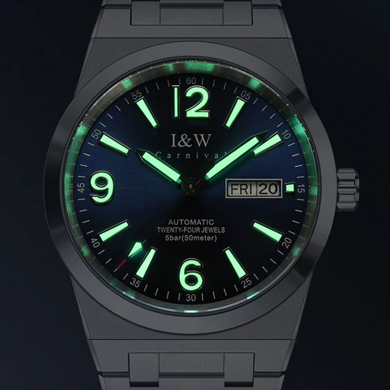 IW-reloj mecánico automático para hombre, cronógrafo Masculino de lujo con movimiento japonés, zafiro, resistente al agua 50M