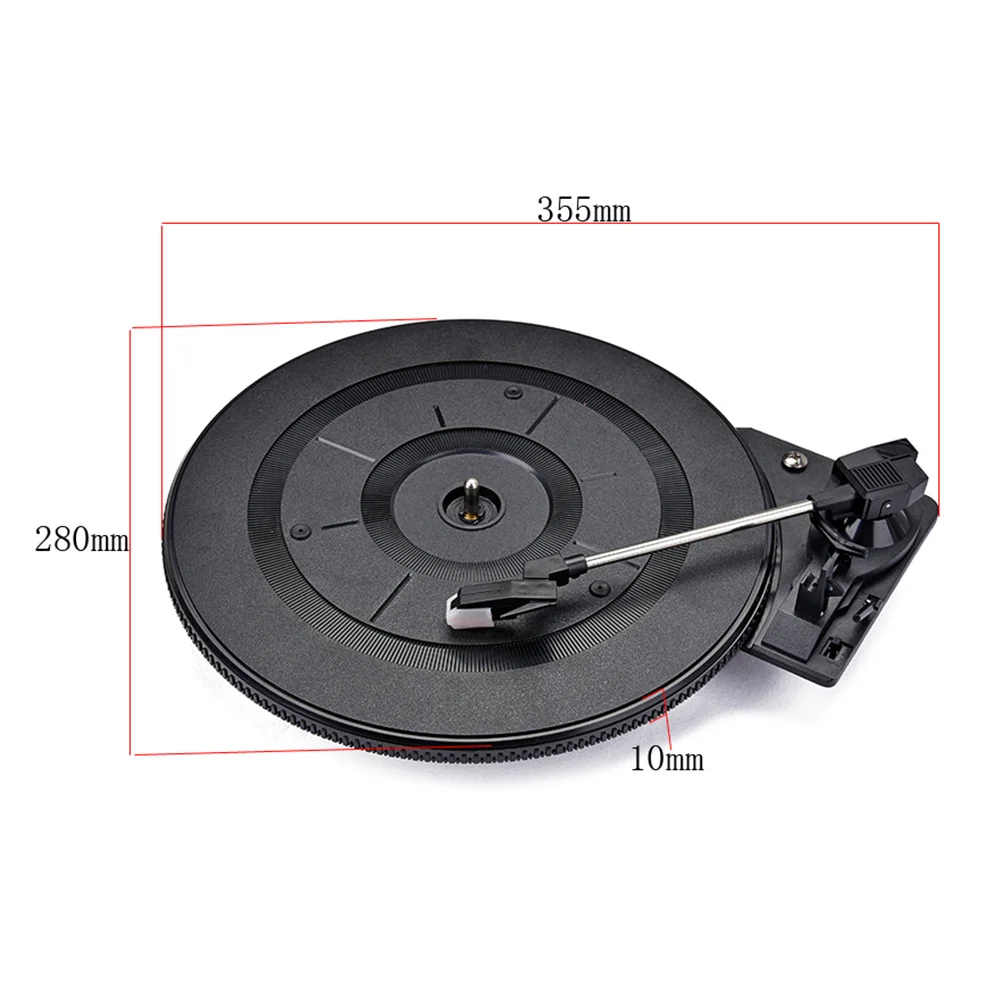 مشغل تسجيلات فينيل عتيق قرص دوار محمول أنيق 28 سم ثقل موازنة قابل للتعديل مدمج Preamp صوت عالي الأداء #6