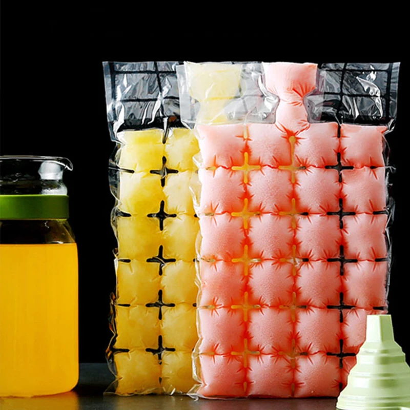 

10pcs/pack Ice Cube Mold Disposable Self-sealing Ice Cube Bag Transparent DIY Quick Freezing Ice Making Mold Bag Kitchen Gadgets