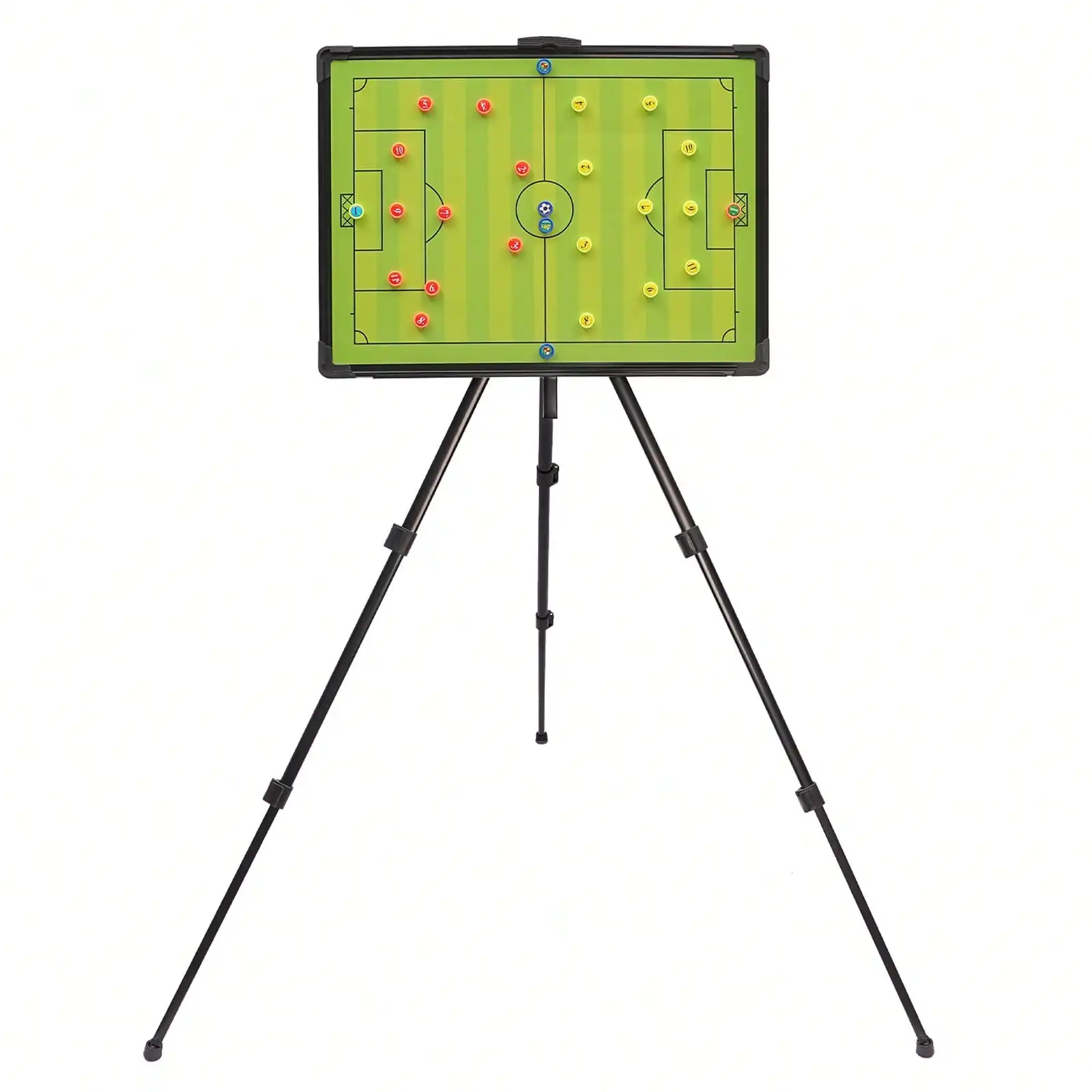 Portable Stainless Steel Tactical Display Magnetic Board, Triangle Bracket Stand Coaching Board, Football Tactical Board