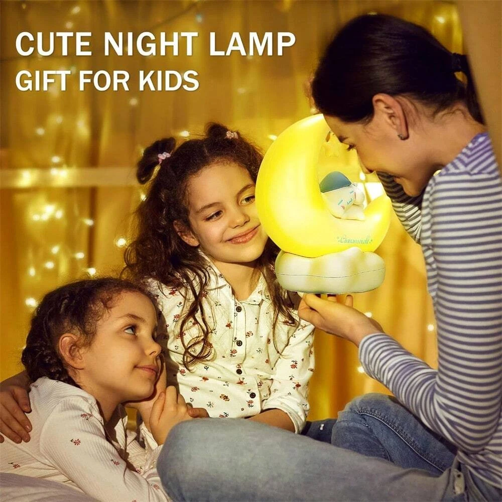 MINISO Sanrio Nightlight Anime Kuromi/Melody Moonbud Sweet Sleep Bedlight Desk Decoration Desk Lamp Kawaii Christmas Gift image 4