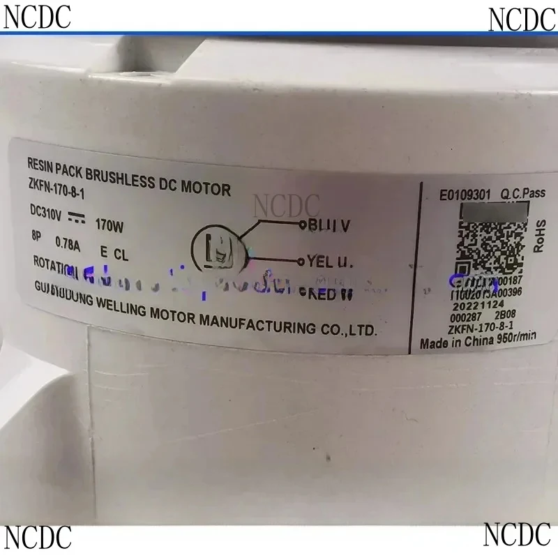 Suitable Conditioning Brushless Indoor Fan Motor New ZKFN-170-8-1