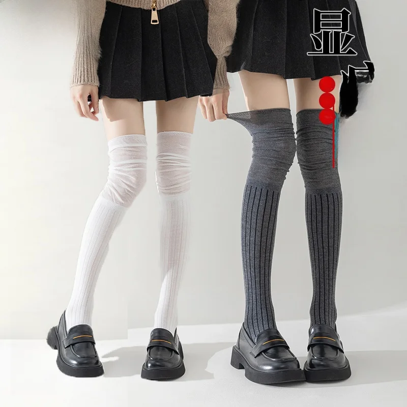 

Women's High-Tube Knee-Length Sos Autumn Sle Long Tube Sos with Knee-Padding Slimming Thigh Effect for Boots