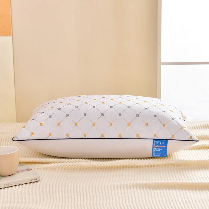 Inserto de almohada de poliéster para adultos: uso en hotel y hogar, núcleo de cama rectangular blanco suave, almohada duradera para dormitorio y hogar