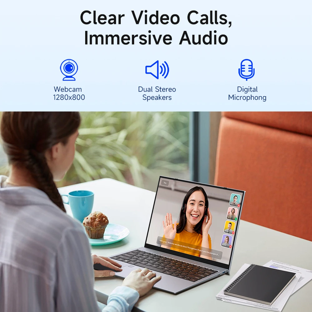 كمبيوتر محمول للأعمال Win11 Pro 13.5 بوصة IPS 1080P 10th Gen Intel رباعي النواة I5-1035G7 8GB DDR4 256GB SSD Core I5 كمبيوتر محمول