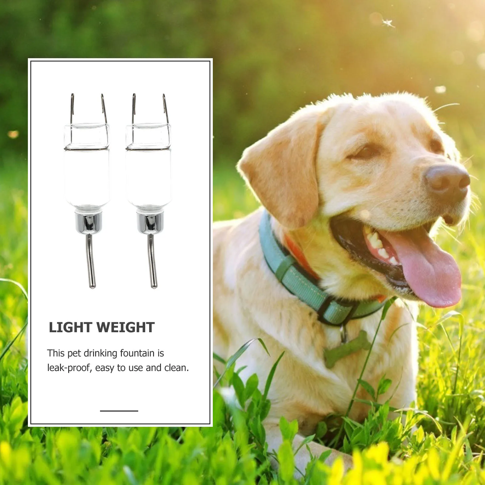 

2 pcs Pet Drinking Fountain Hanging Water Dispenser For Cat Dog Automatic Leak-Proof Lightweight Durable Water Feeder Easy Clean