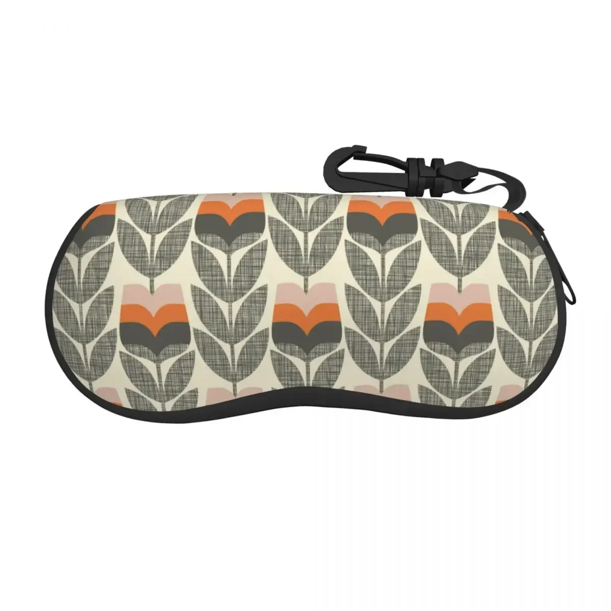 Rose Bud Orange Orla Kiely Print Eyeglass Glasses Case Women Men Soft Sunglasses Protective Bag