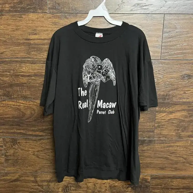Vtg The Real Macaw Parrot Club T Shirt Xxl