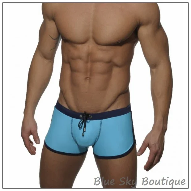 men\'s Swim trunks sexy male swimwear men solid color swimsuit S-XL mens low rise swimming boxers male sunga bikini