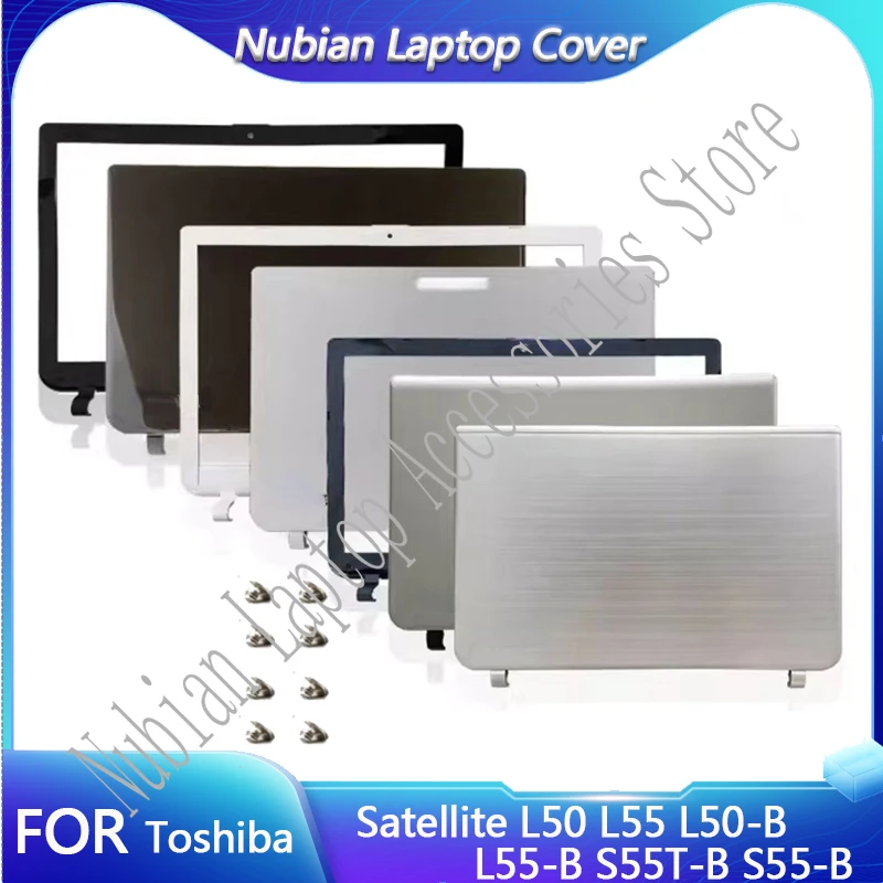 NEW Laptops Frame LCD Back Cover Case Front Frame Hinges for Toshiba Satellite L50 L55 L50-B L55-B S55T-B S55-B No Touch