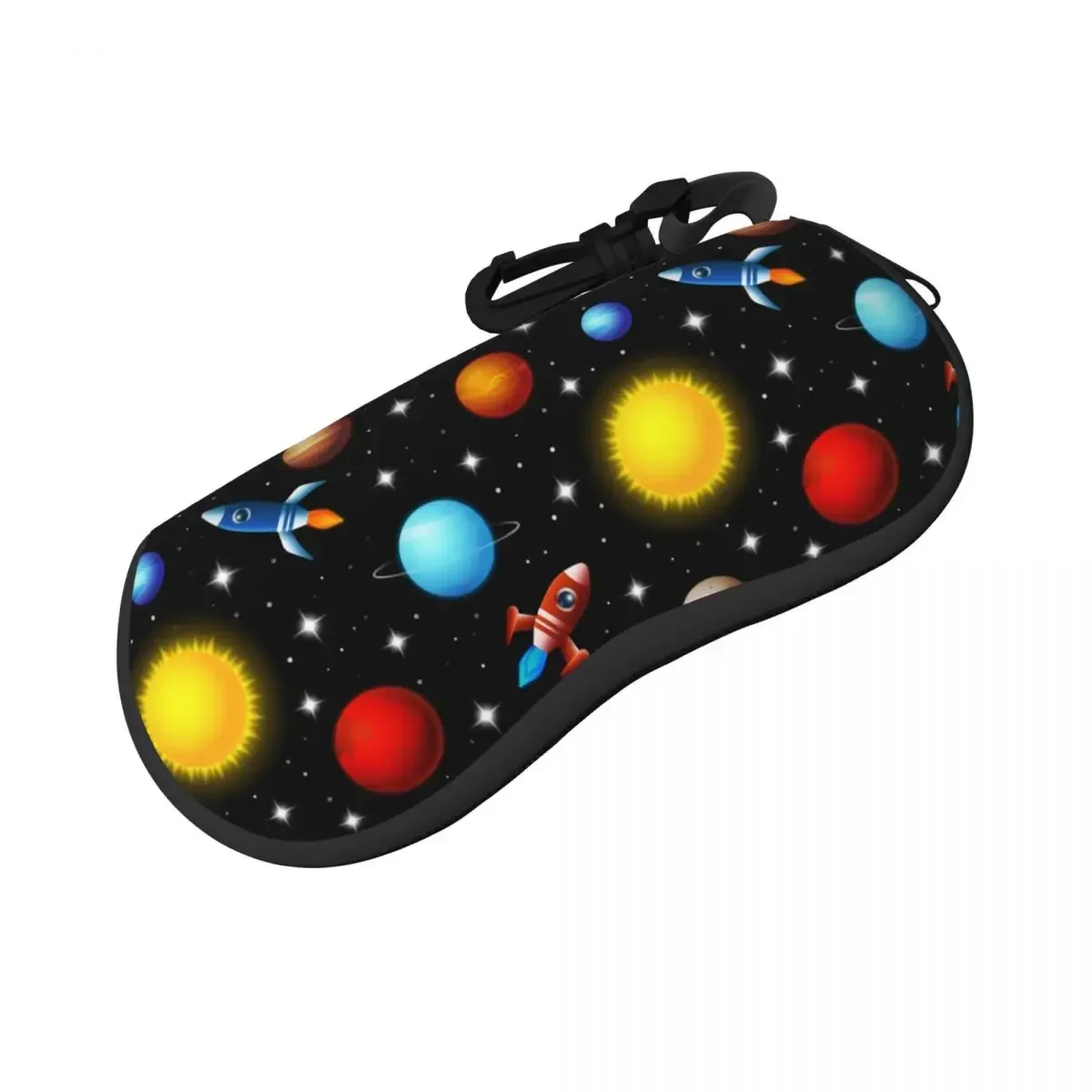 Glasses Case  Flying Through Starry Sky Outer Space Portable Zipper Glasses Case Unglasses Cover Glasses Storage Case