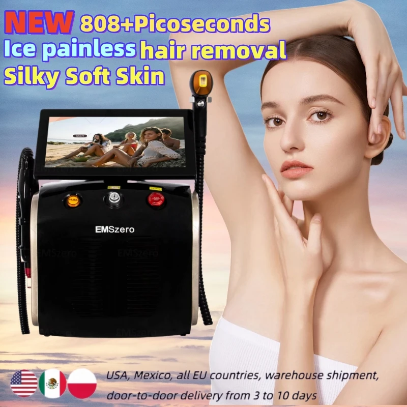 picosecond Laser multifunctional 2 in 1 3500W  Switch nd yag permanent Carbon second laser diode laser hair removal machine