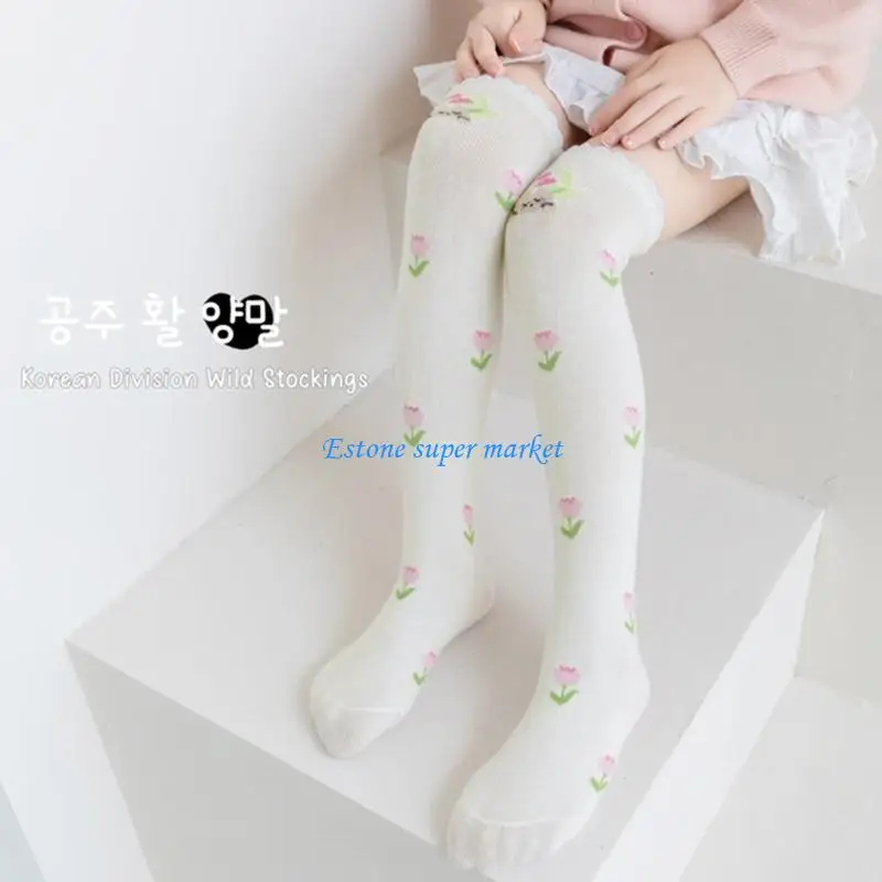 

090B Носки длиной выше колена для девочек. Мягкие и удобные длинные чулки-трубы, однотонные, для повседневной носки и вечеринок.