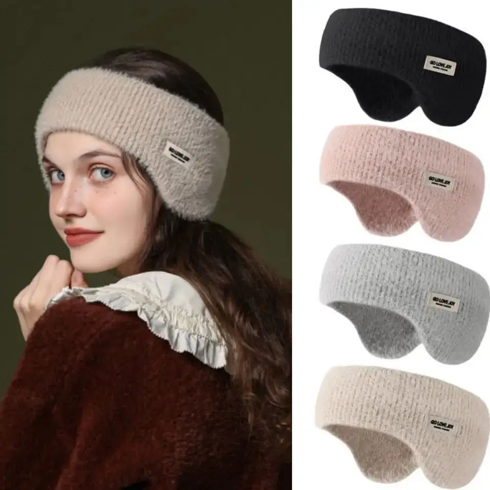 Winter Ear Warmer Earmuffs Headband Cute Hair Bands Outdoor Skiing Sport Thick Hairband For Women Men Headscarf Hair Accessories