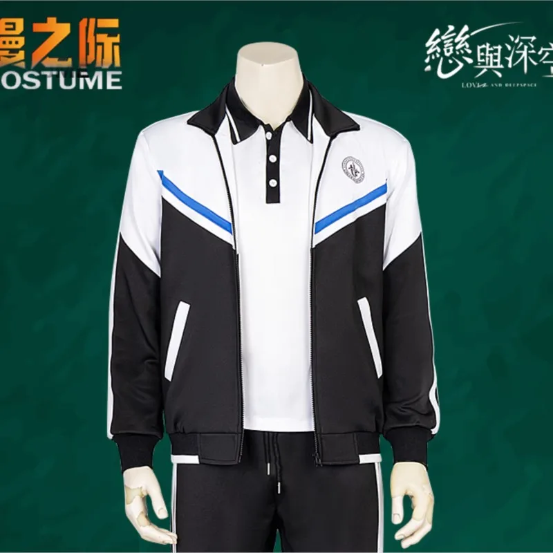 BLove and Deepspace زي مدرسي Xavier Zayne Rafayel Sylus Caleb تأثيري حلي مجموعة غير المتماثلة سترة معطف دافئ الملابس