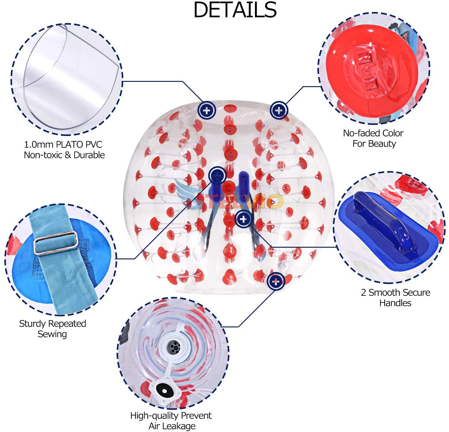 Zorb-pelota de fútbol de burbujas, pelota de parachoques inflable para adolescentes y adultos