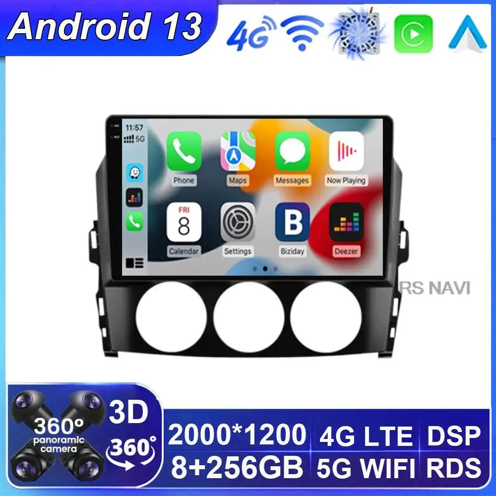 

Android 13 Car Rodio for Mazda CX-5 2008-2015 Wireless Carplay Auto Multimedia Video Player Navigation Head Unit WIFI+4G GPS BT