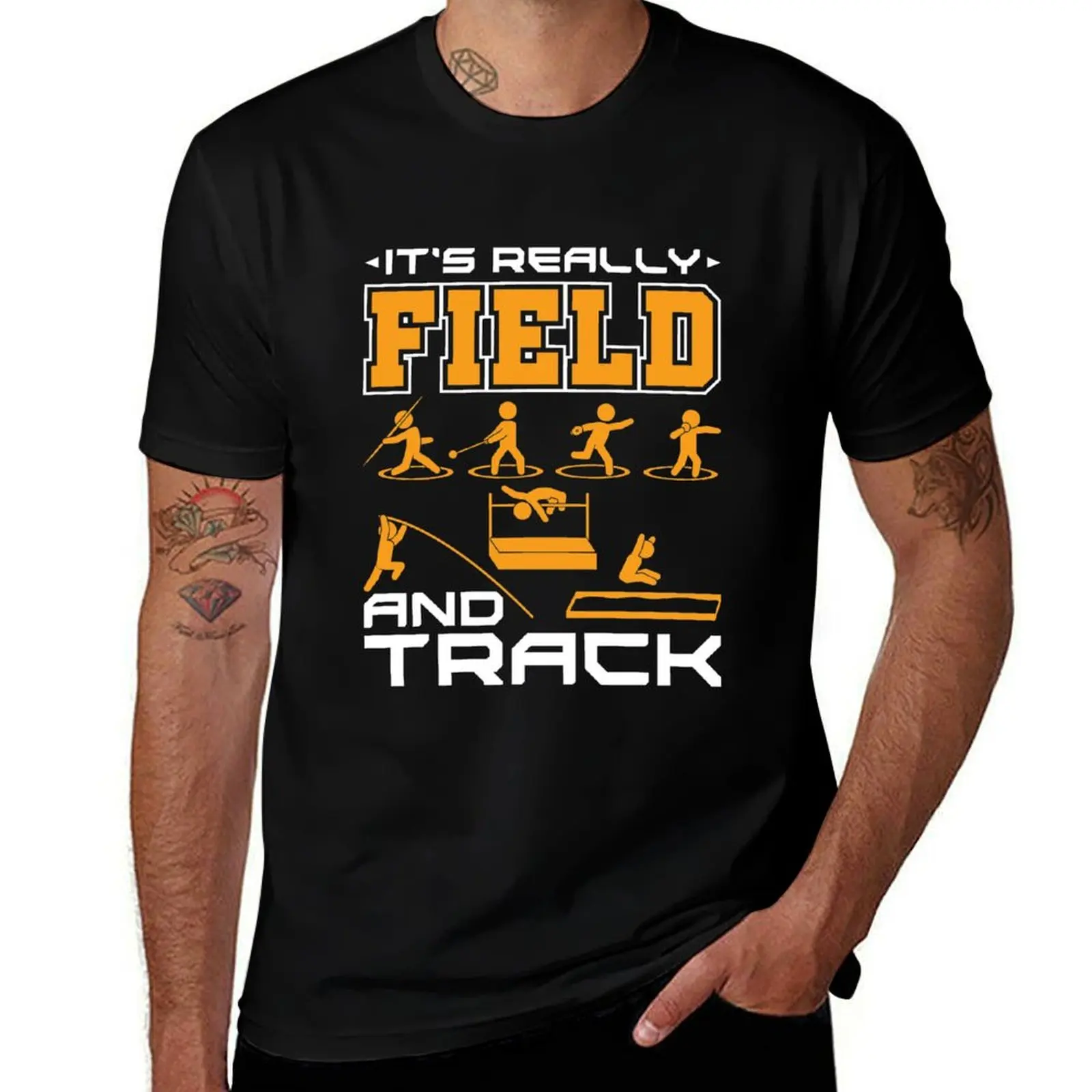 Track And Field It's Really Field And Track T-Shirt Everyday Wear Basic Short Sleeve Top T-Shirt