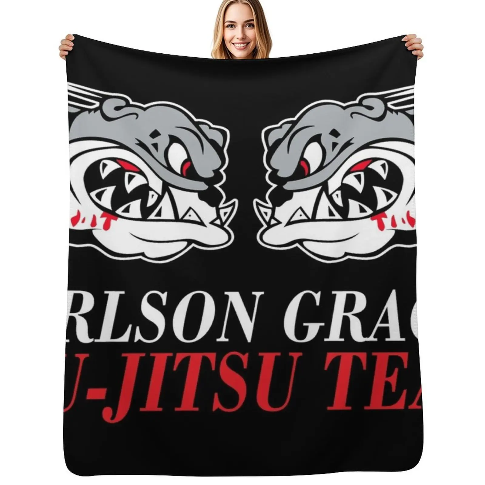 Carlson Gracie Jiu-Jitsu Team Logo Throw Blanket Plush Quilt Personalized Gift Decorative Sofa warm winter Stuffeds Blankets
