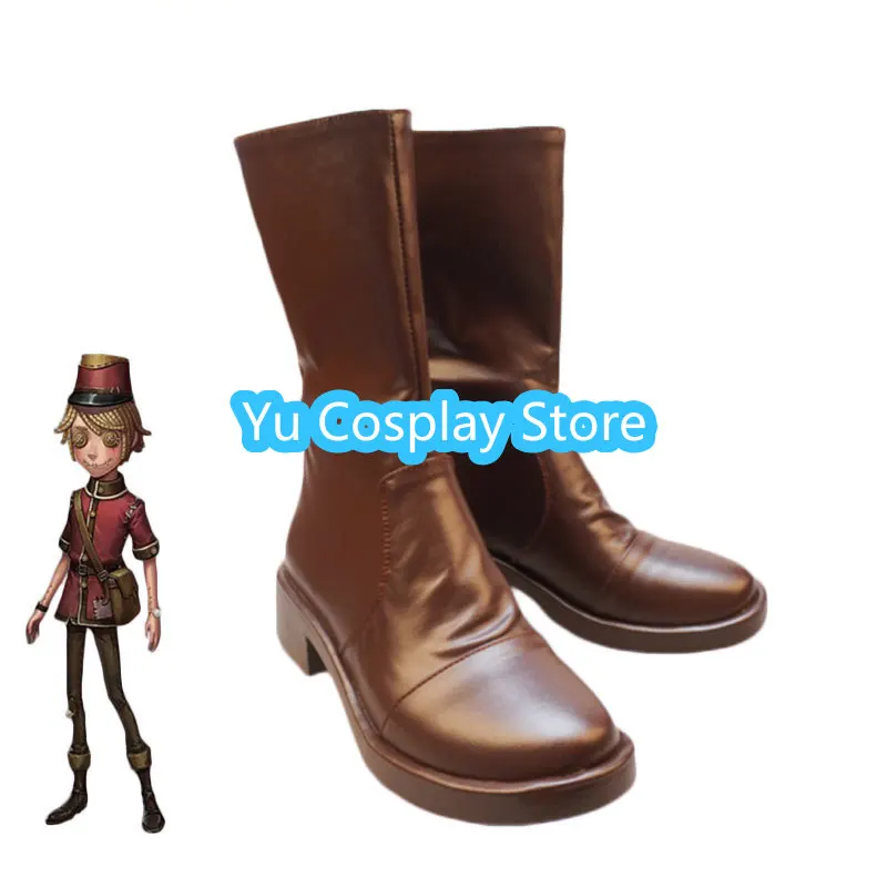 Game Identity V Postman Victor Grantz Cosplay Shoes PU Leather Shoes Halloween Carnival Boots Custom Made