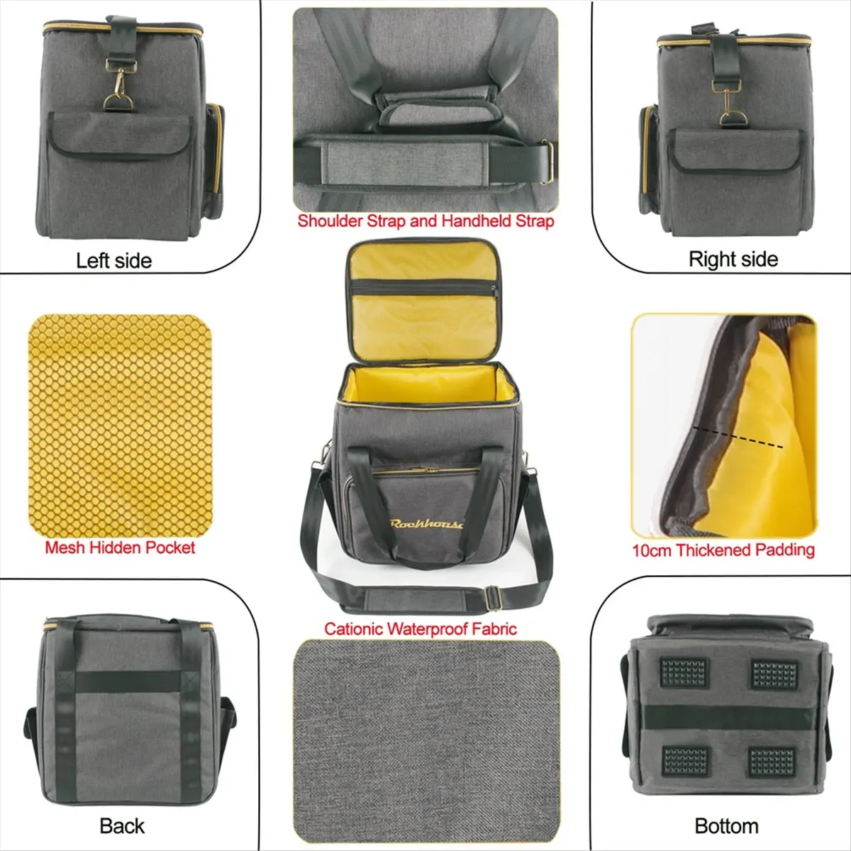 A10I  Vinyl Records Carrying Bag for 12inch Vinyl Records LP Vinyl Record Storage Bag Holds Up to 45 Vinyl Albums