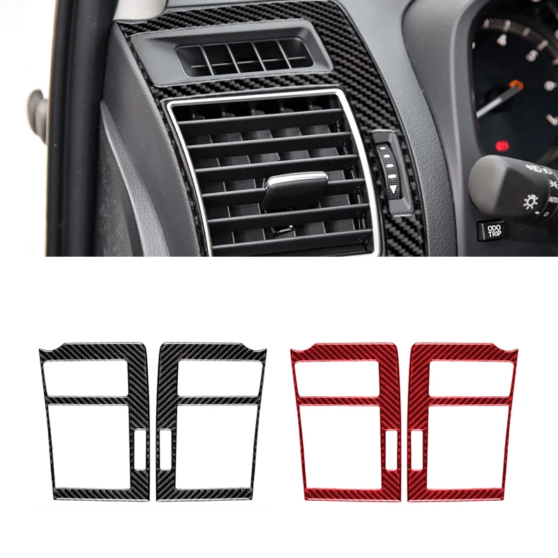 

2pcs Carbon Fiber Sticker For Toyota Land Cruiser Prado 2010-2018 Auto Dashboard Air Conditioning Outlet Frame Trim Cover