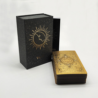 High Quality Gold Foil Tarot Russian Deluxe Divination Tarot Cards Predictive Board Games For Russia Market