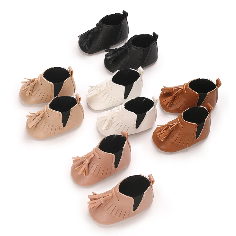 

HAIZHIW Fashion Tassels Baby Shoes Themed Solid color Boy Shoes Casual Sneakers Soft Sole Non-Slip Toddler Shoes First Walkers