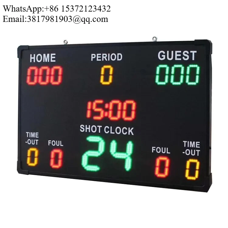 Wireless Remote Control Led Score Board Indoor 24 Second Shot Clock Basketball Electronic Snooker Cricket Soccer Scoreboard SDK