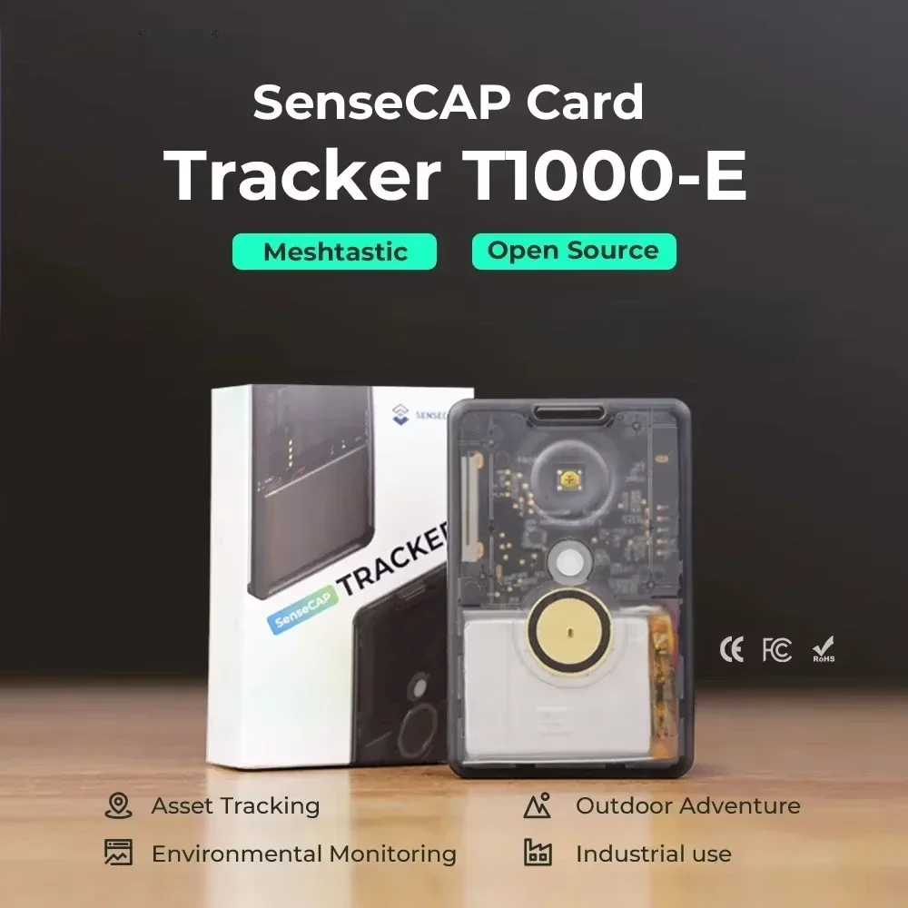 GPS CardTracker Meshtastic Lora SenseCAP T1000-E 868mhz-915mhz Anten Kanalı IP65 BLE 5.0 Konu Zigbee Yürüyüş veya Kamp için