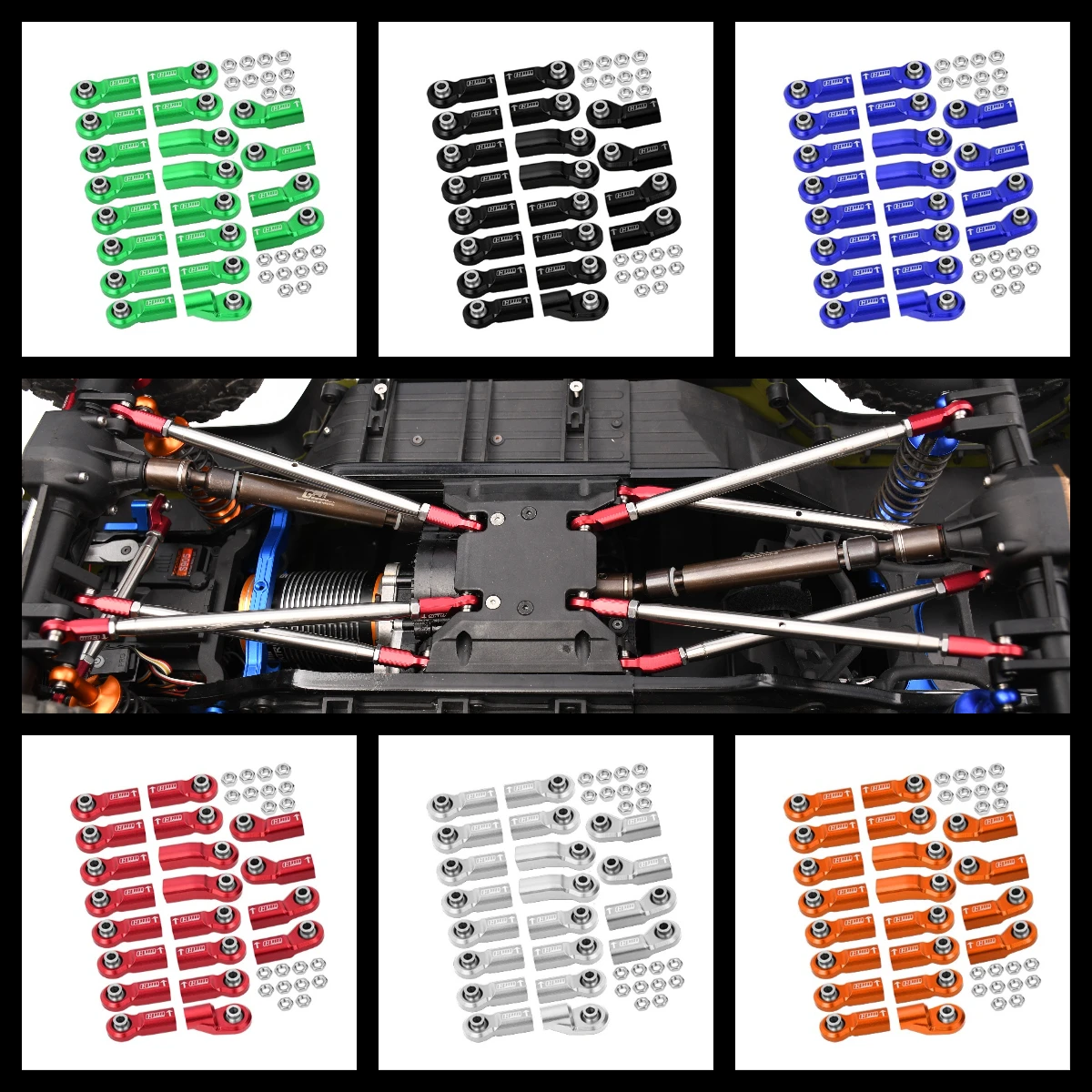 

GPM 7075Alu For Original Full Set Link Bar Ends AXIAL 1/6 SCX6 Jeep Trial Honcho