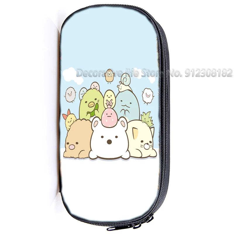 Sumikko Gurashi Storage Bag Cartoon Boys Children Multifunction Pencil Bag Kids School Stationery Girls Makeup Bag Friend Gift