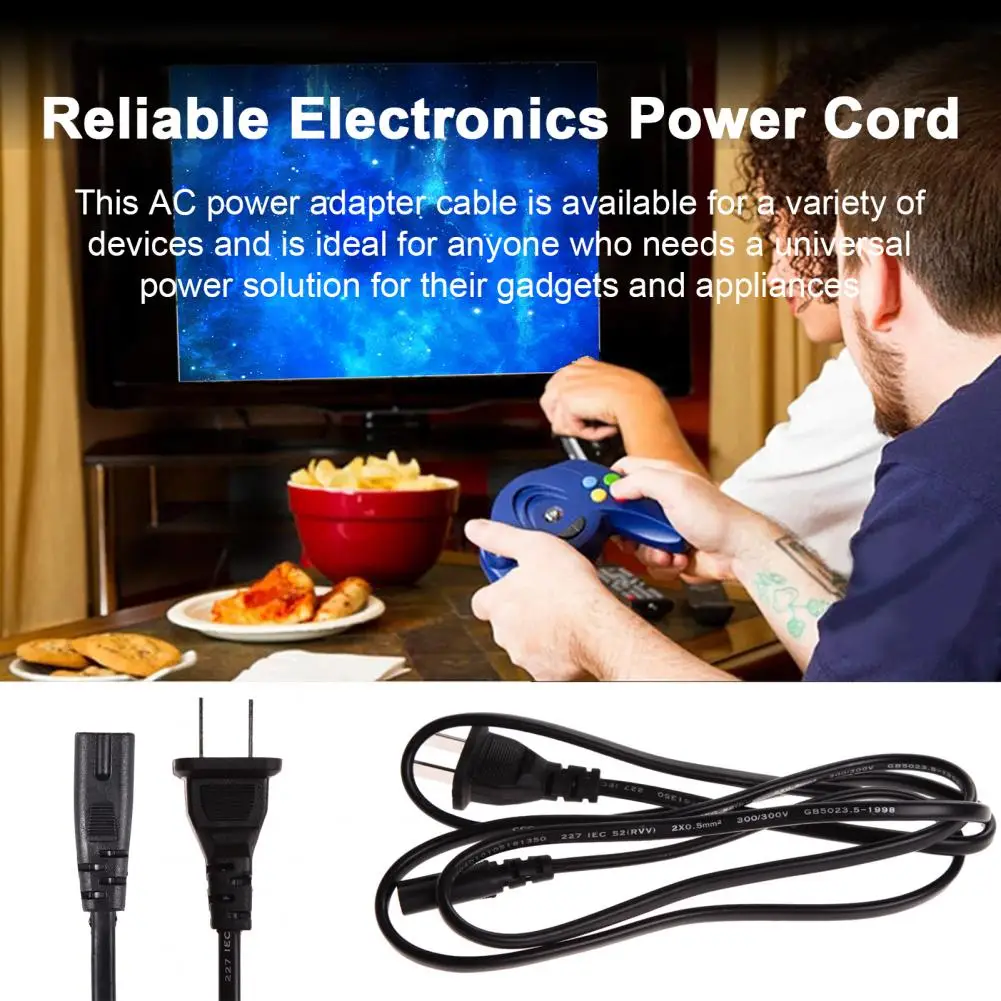 US PLUG 2-Prong AC Power Supply Adapter Cord High-Efficiency Universal Power Cable Replacement for PSV/for PS3/for PS4 2025
